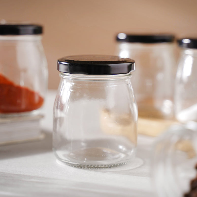 Glass Storage Container with Lid Set of 6 - Jar