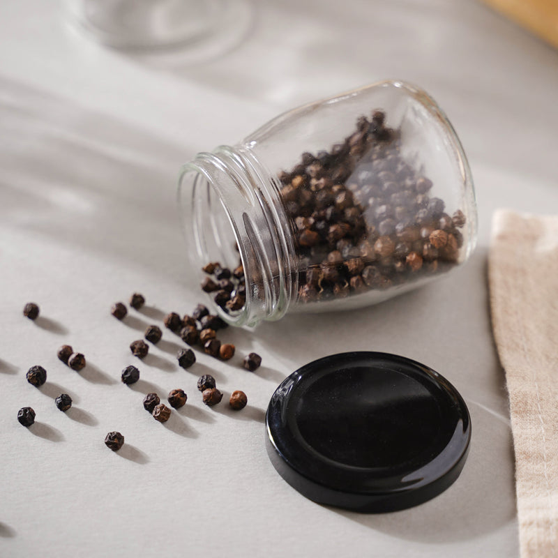 Glass Storage Container with Lid Set of 6 - Jar