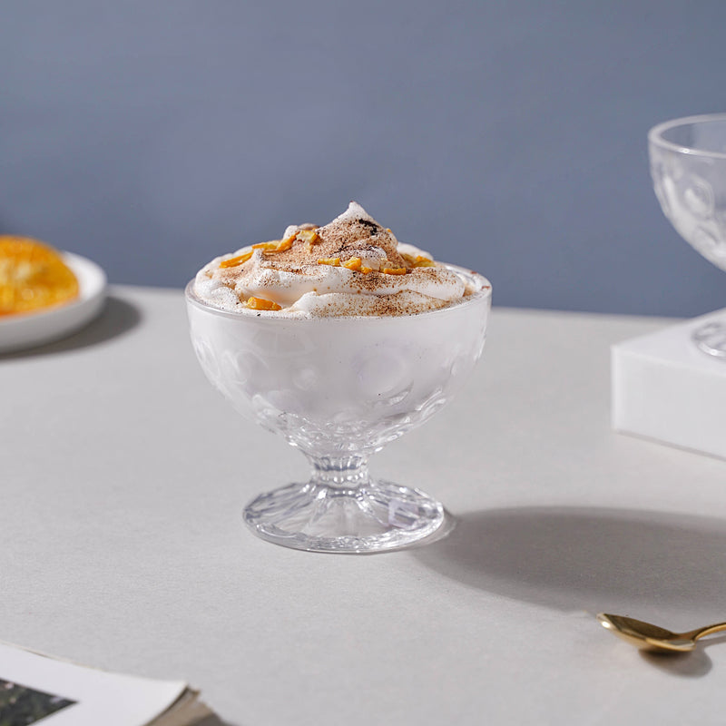 Dotty Glass Ice Cream Bowl Set of 2