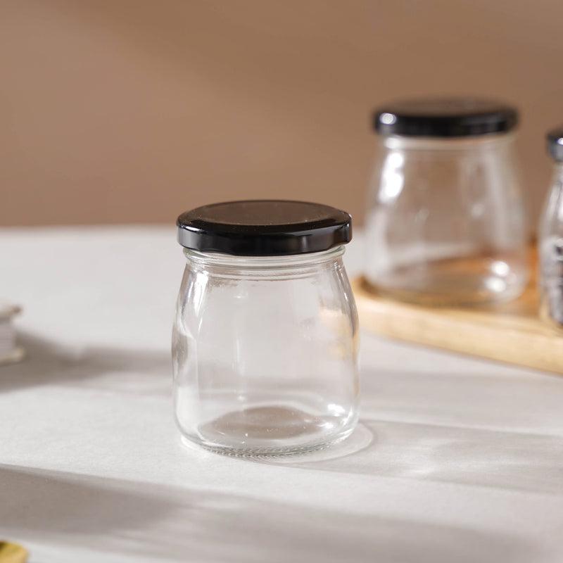 Glass Storage Container with Lid Set of 6 - Jar