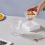 Butterfly Cut Glass Dessert Bowl Set of 2