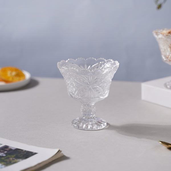 Butterfly Cut Glass Dessert Bowl Set of 2