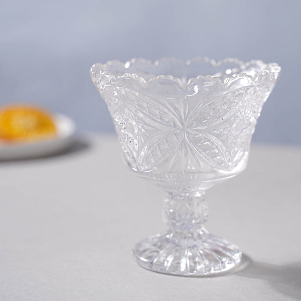 Butterfly Cut Glass Dessert Bowl Set of 2