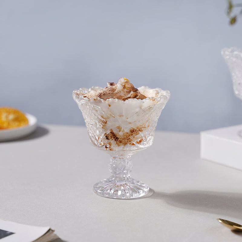 Butterfly Cut Glass Dessert Bowl Set of 2