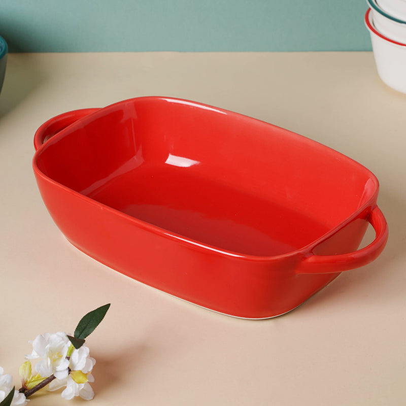 Green and Red Toujours 16 Piece Snack Set For 6