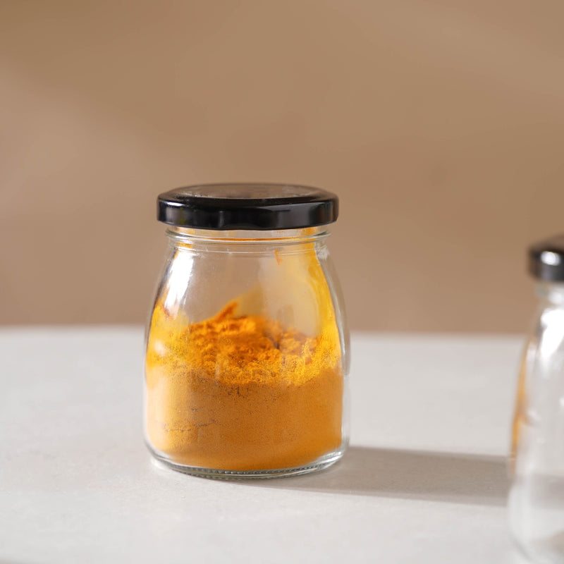 Short Glass Storage Container Set of 4 - Jar