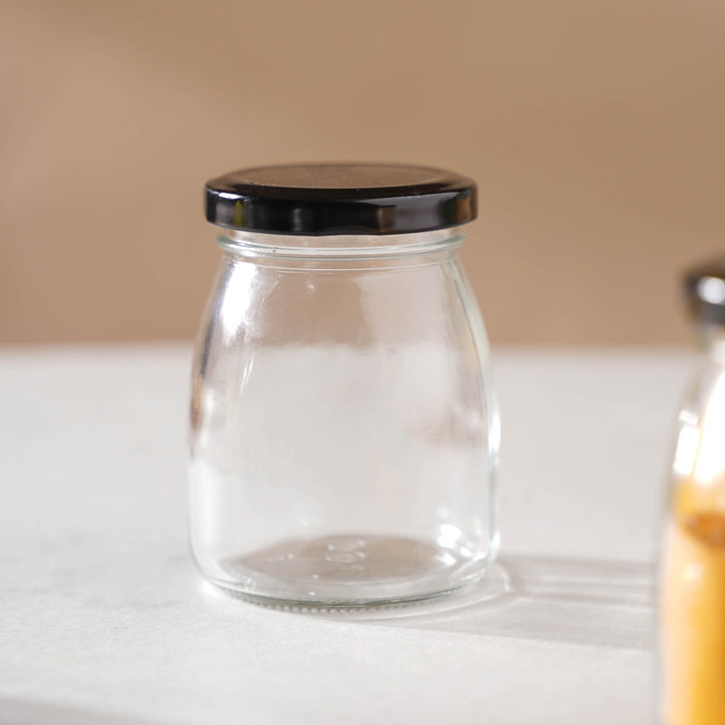Short Glass Storage Container Set of 4 - Jar
