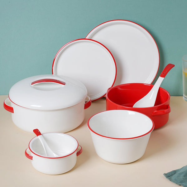 Red Toujours 31 Piece Dinner Set For 6