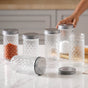 Textured Jar for Storage Set of 6 - Jar