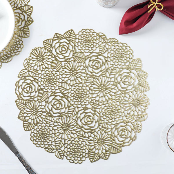 Rose Pattern Table Mat Set of 2