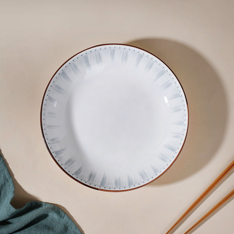 Dainty Patterned Pasta Dish 7 Inch - Serving plate, pasta plate, lunch plate, deep plate | Plates for dining table & home decor