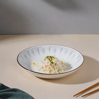 Dainty Patterned Pasta Dish 7 Inch