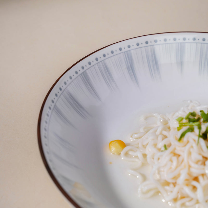 Dainty Patterned Pasta Dish 7 Inch - Serving plate, pasta plate, lunch plate, deep plate | Plates for dining table & home decor