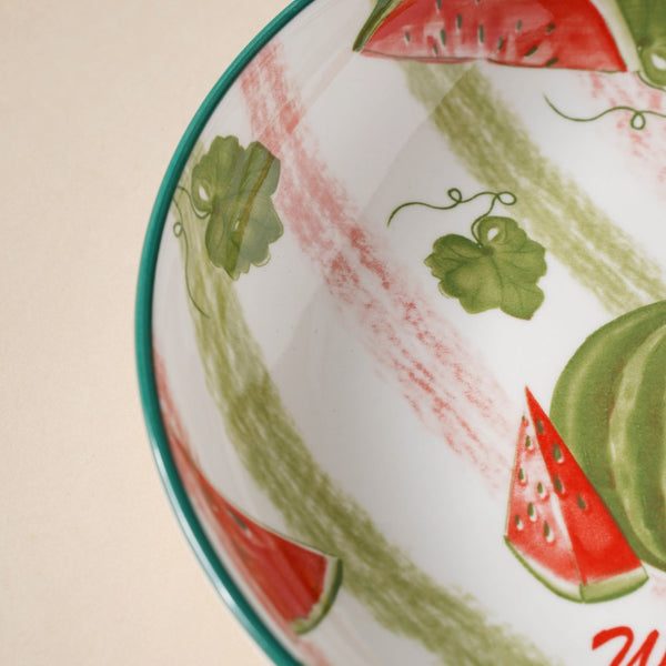 Watermelon Fruit Salad Plate 7.5 inch - Serving plate, snack plate, dessert plate | Plates for dining & home decor