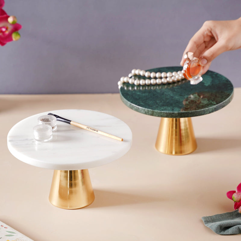 Marble Cake Stand 8 inch