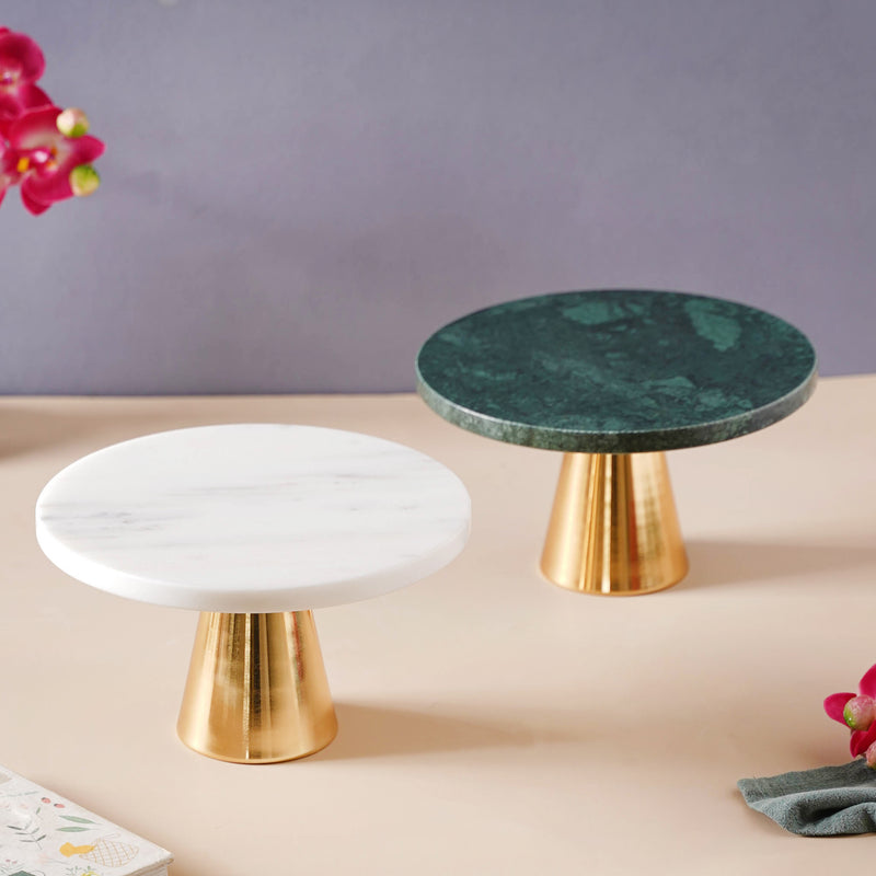 Marble Cake Stand 8 inch