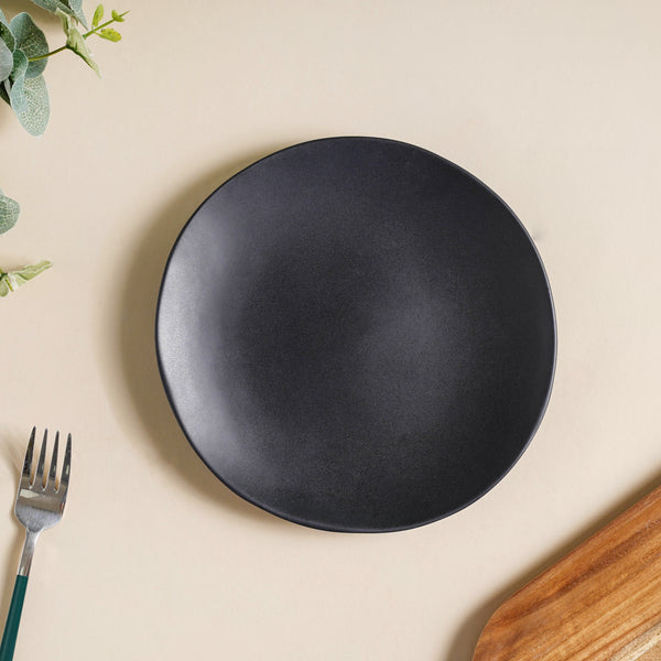 Bellinor Black Matte Snack Plate 8 Inch - Serving plate, snack plate, dessert plate | Plates for dining & home decor