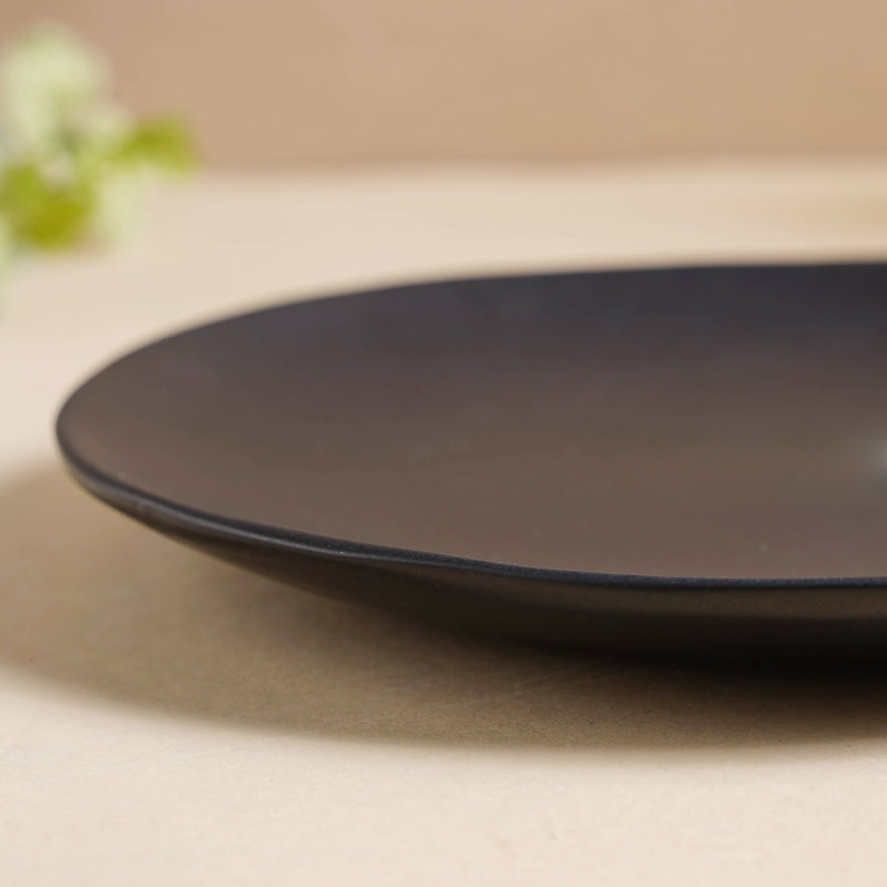 Bellinor Black Matte Snack Plate 8 Inch - Serving plate, snack plate, dessert plate | Plates for dining & home decor