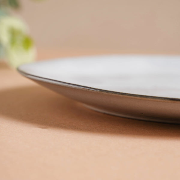 Criselda Grey Gloss Snack Plate 8 Inch - Serving plate, snack plate, dessert plate | Plates for dining & home decor