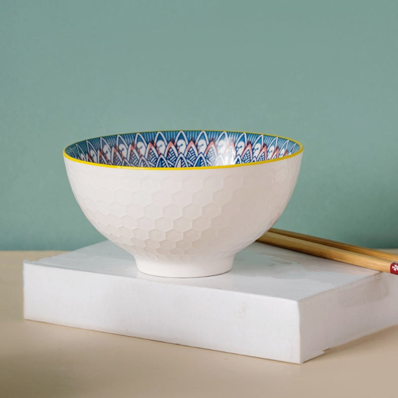 Bohemian Ramen Bowl Set of 2 - Bowl, soup bowl, ceramic bowl, snack bowls, curry bowl, popcorn bowls | Bowls for dining table & home decor
