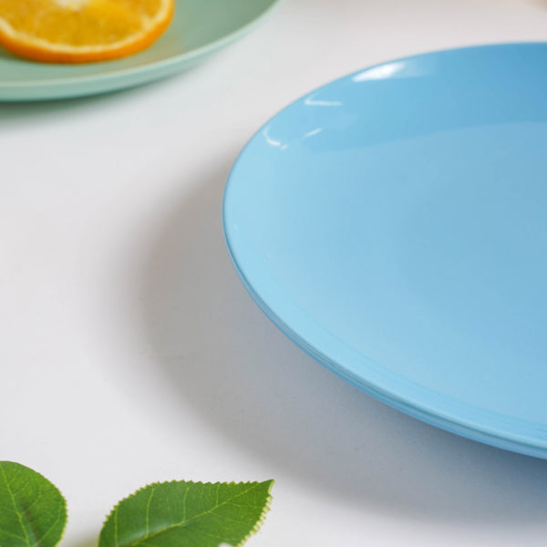 Cielo Blue Glossy Snack Plate 8 Inch - Serving plate, snack plate, dessert plate | Plates for dining & home decor