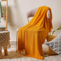 Fringed Mustard Throw