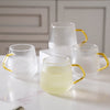 Classic Glass Tea Set of 5 - Tea set, teapot set, teacup set | Tea set for Dining table & Home decor