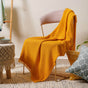 Fringed Mustard Throw