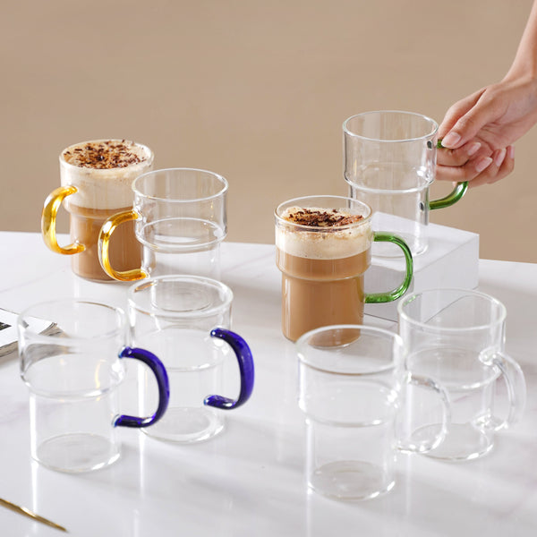 Juice Mug With Handle- Mug for coffee, tea mug, cappuccino mug | Cups and Mugs for Coffee Table & Home Decor