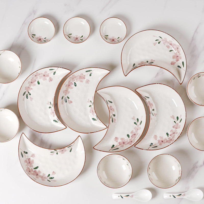 Sakura 22 Piece Snack Set For 6