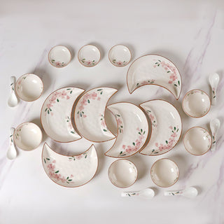 Sakura 21 Piece Snack Set For 6