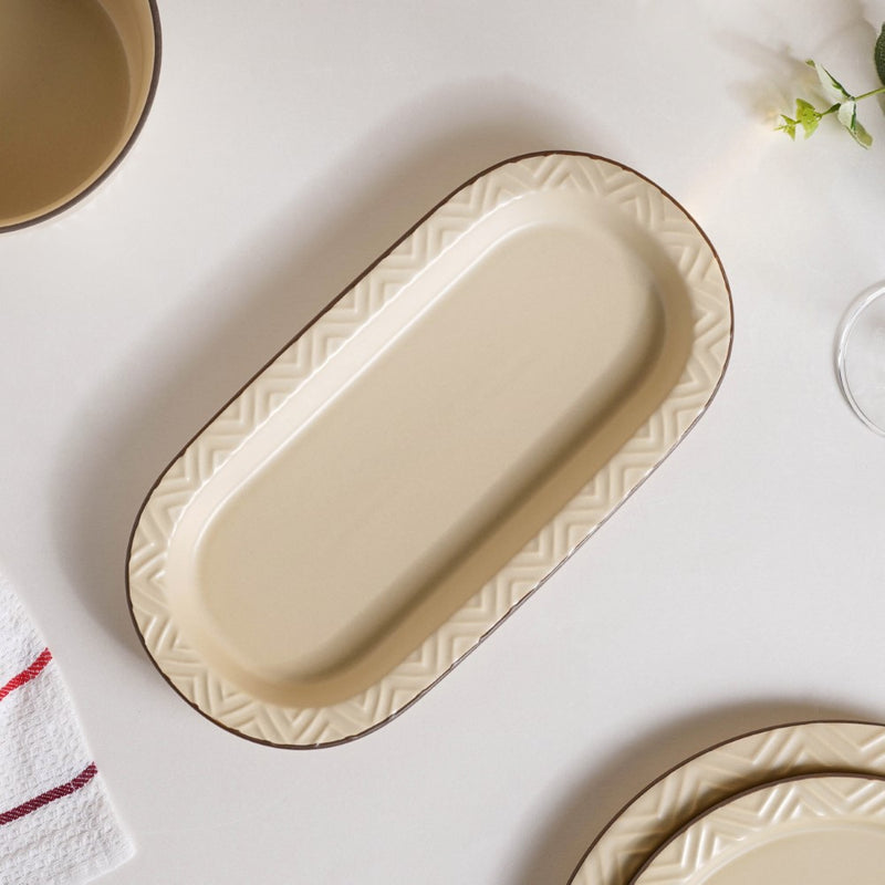 Serenity White 36 Piece Dinner Set For 6