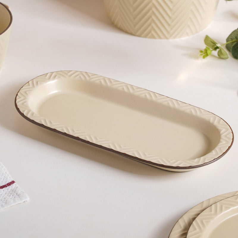 Serenity White 36 Piece Dinner Set For 6