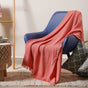 Striped Salmon Pink Throw