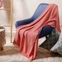 Striped Salmon Pink Throw