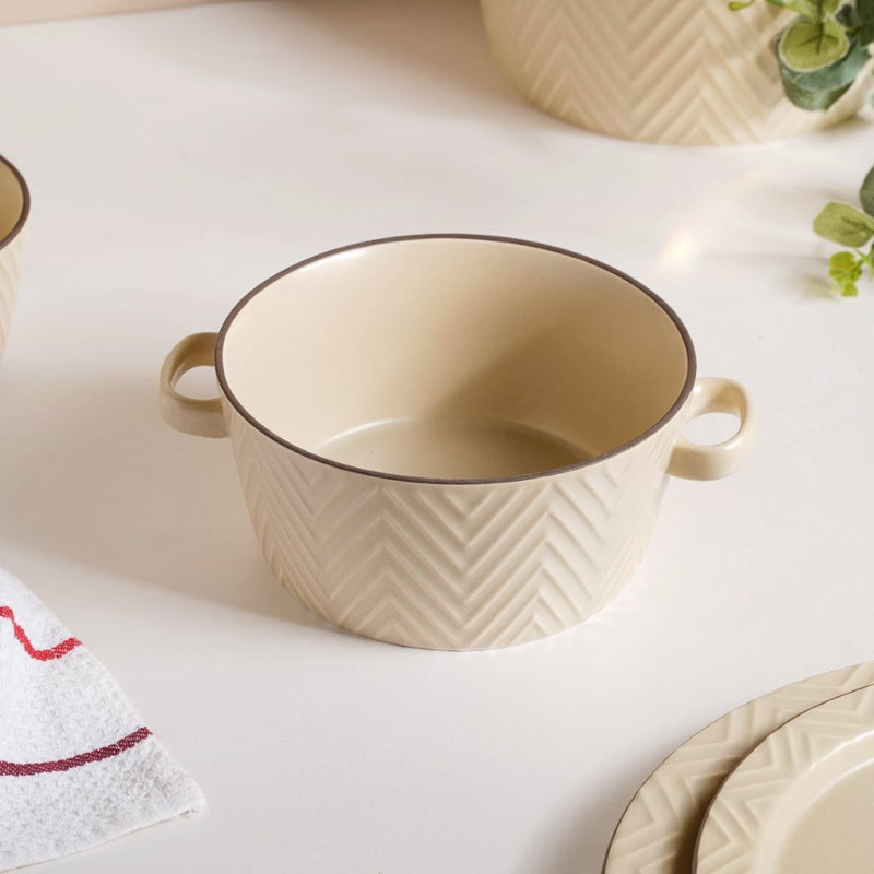 Serenity White 36 Piece Dinner Set For 6