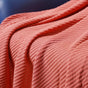 Striped Salmon Pink Throw