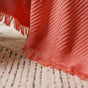 Striped Salmon Pink Throw