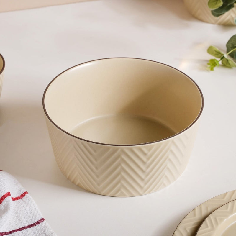 Serenity White 36 Piece Dinner Set For 6