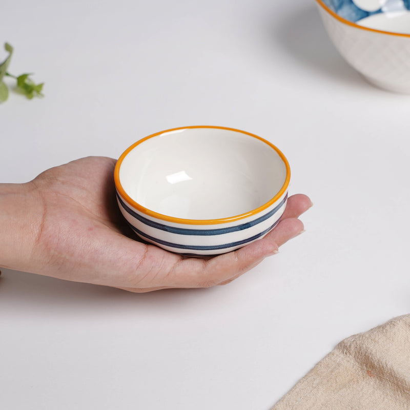 Nitori Spiral Ceramic Dip Bowl - Bowl, ceramic bowl, dip bowls, chutney bowl, dip bowls ceramic | Bowls for dining table & home decor 
