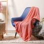 Striped Salmon Pink Throw