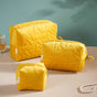 Sweet Sunshine Yellow Vanity Pouch Set Of 3