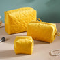 Sweet Sunshine Yellow Vanity Pouch Set Of 3