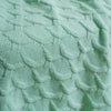 Mint Rippled Knitted Throw