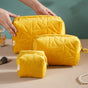 Sweet Sunshine Yellow Vanity Pouch Set Of 3