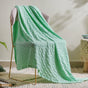 Mint Rippled Knitted Throw