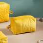 Sunshine Yellow Cosmetic Bag Set Of 3