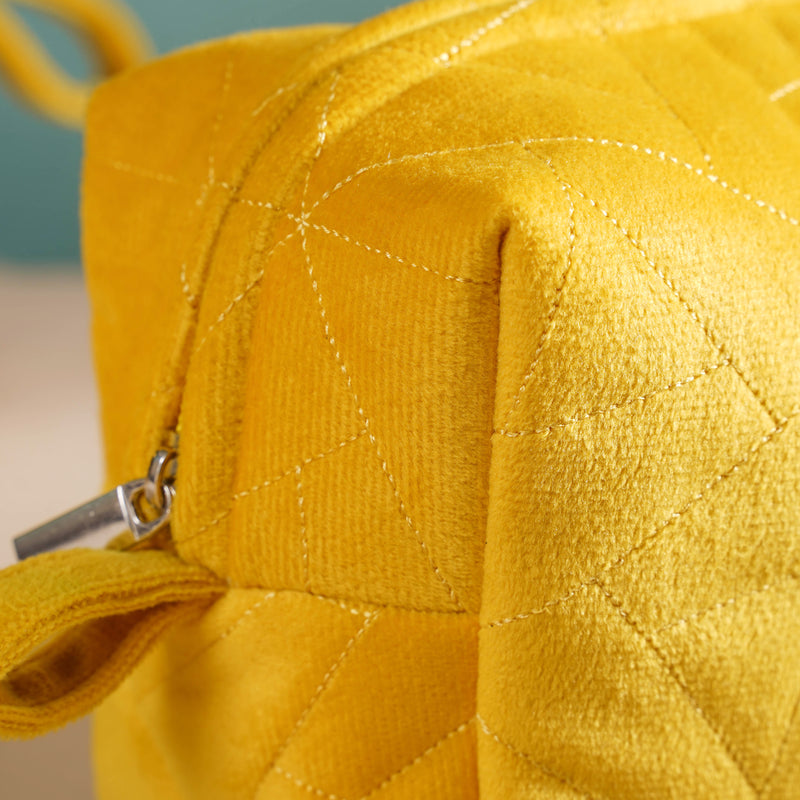 Sweet Sunshine Yellow Vanity Pouch Set Of 3