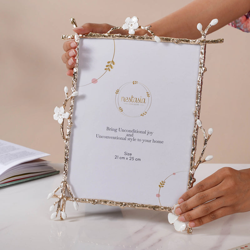 La Nature White Photo Frame Large - Picture frames and photo frames online | Living room decoration items