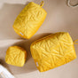 Sweet Sunshine Yellow Vanity Pouch Set Of 3